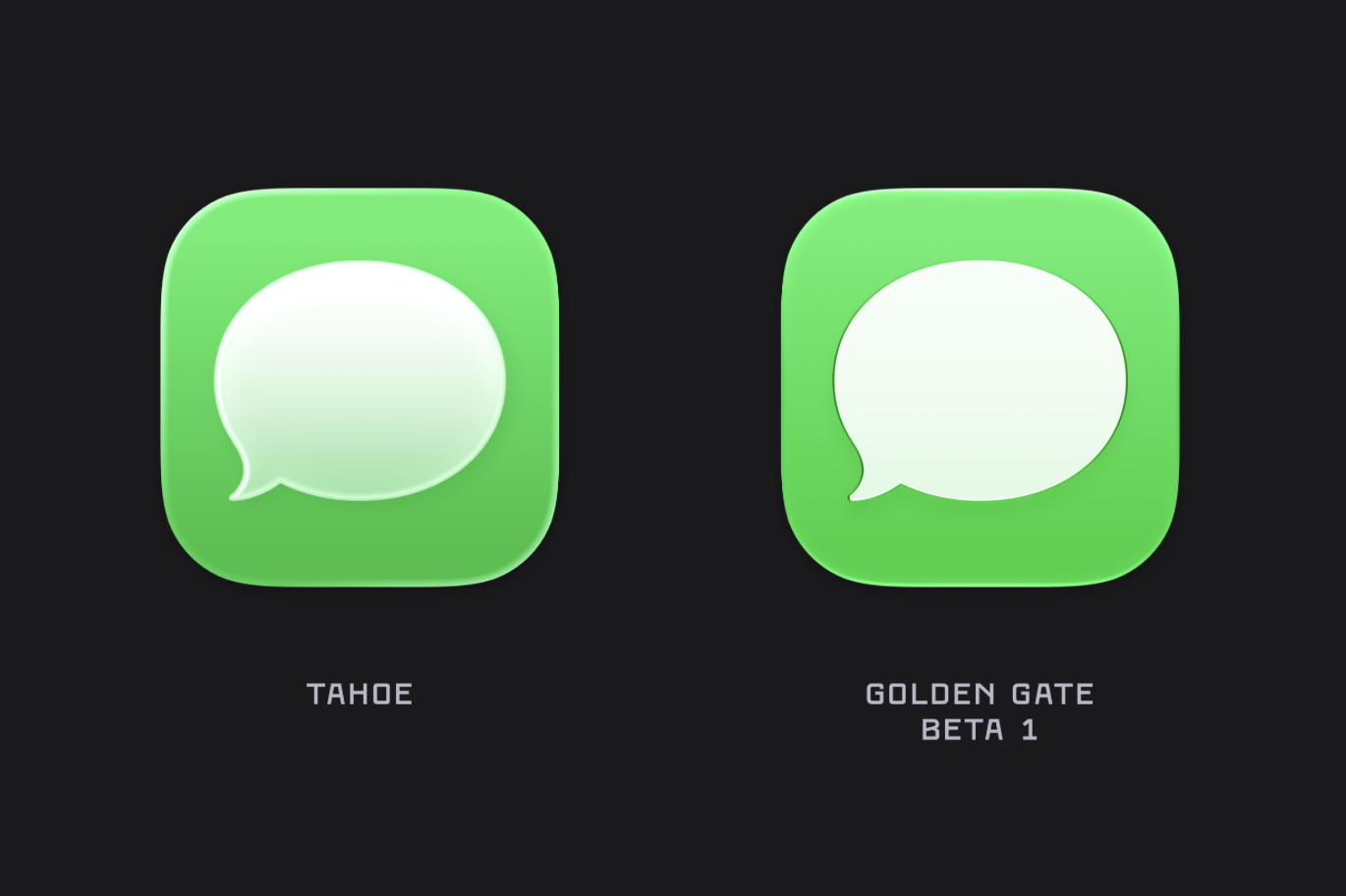 iOS 26 vs. iOS 27 Messages app icon comparision