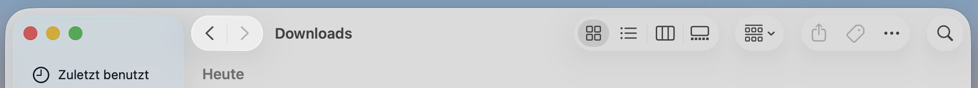 Finder toolbar
